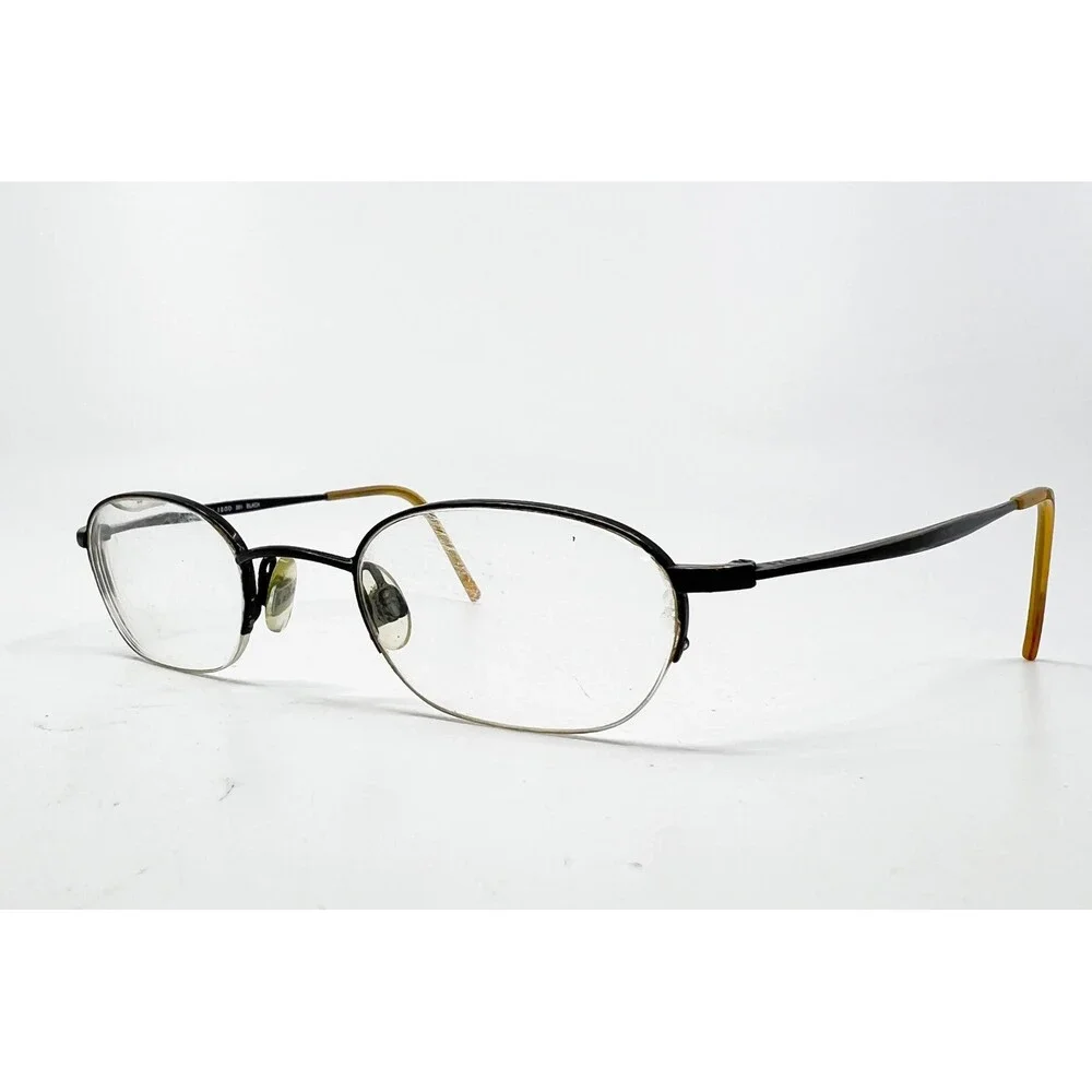 Izod Eyeglasses Mens Black Oval Semi Rimless 361 145mm